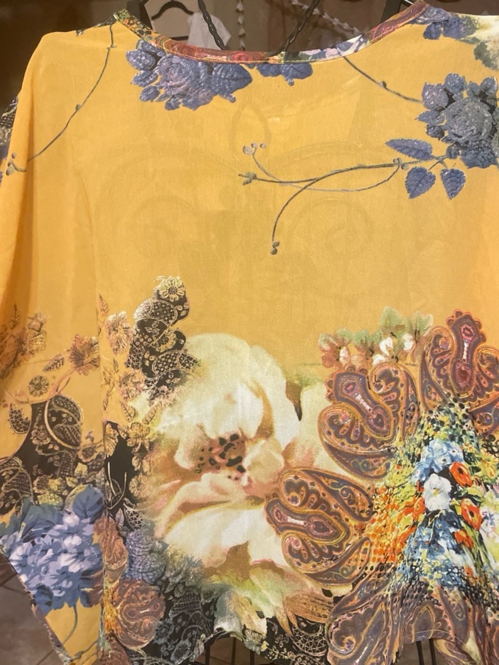 Women's Yellow Floral Printed Blouse